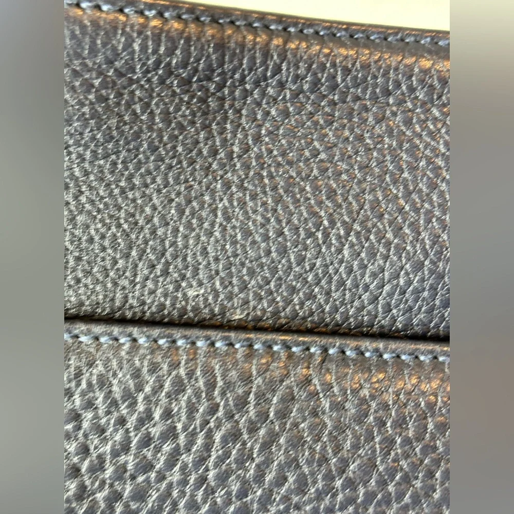 Coach Sonoma Pocket Zip Navy Blue Pebbled Leather Adjustable Crossbody Bag Vtg - Picture 10 of 16